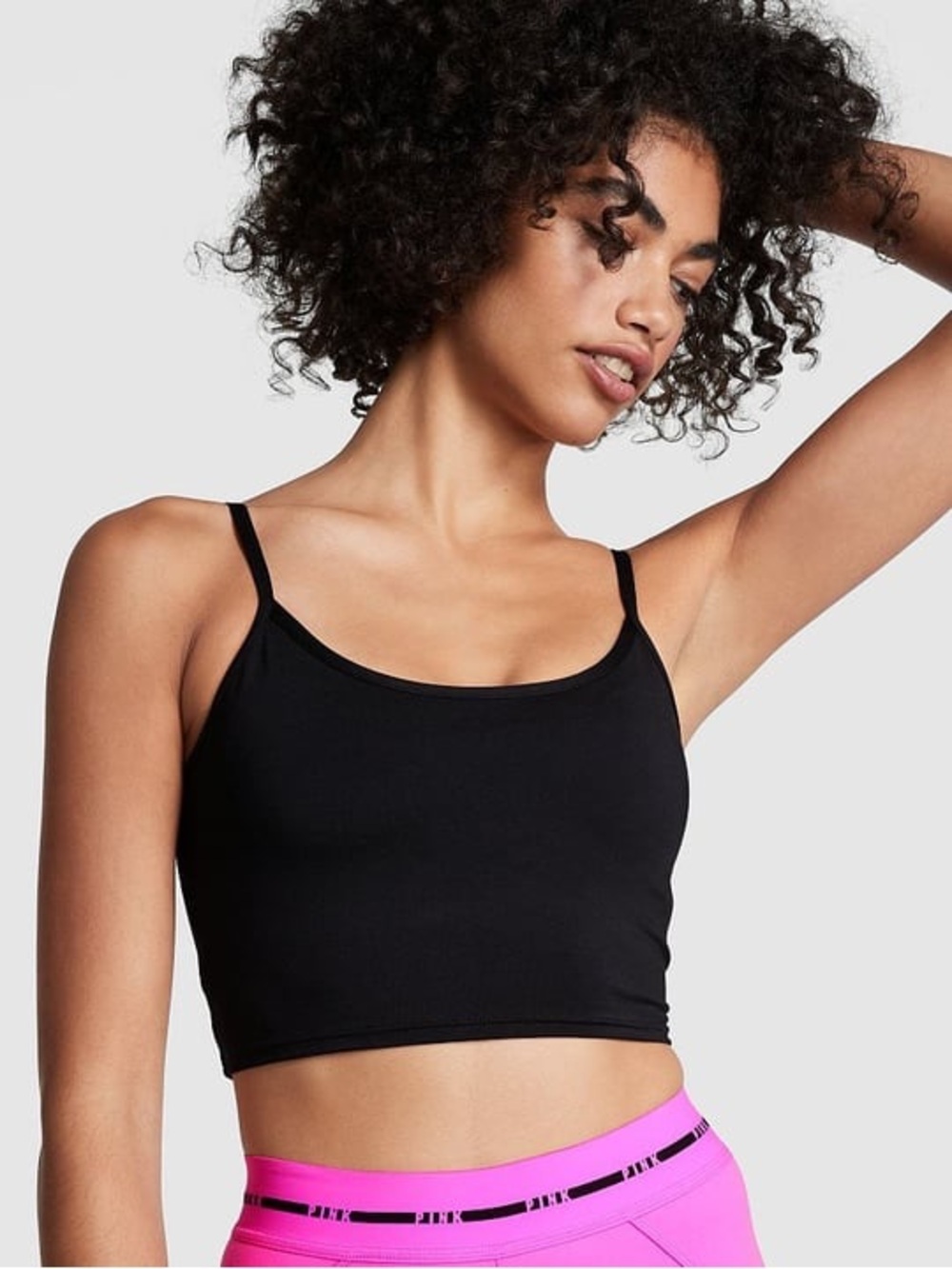 PINK Victoria's Secret Black Cropped Tank Bralette